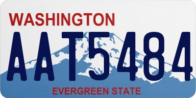 WA license plate AAT5484