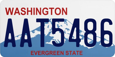 WA license plate AAT5486