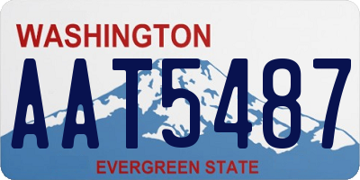 WA license plate AAT5487