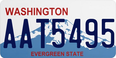 WA license plate AAT5495