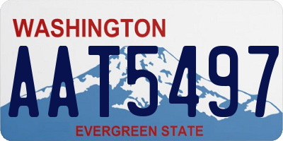 WA license plate AAT5497