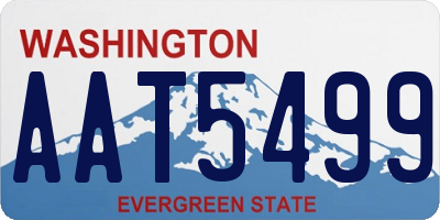 WA license plate AAT5499
