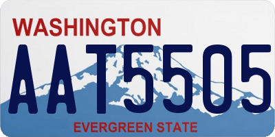 WA license plate AAT5505
