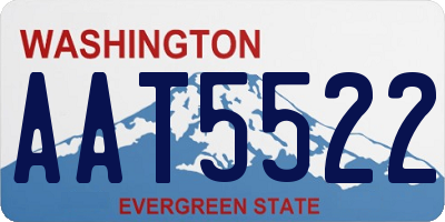WA license plate AAT5522