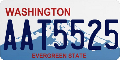 WA license plate AAT5525