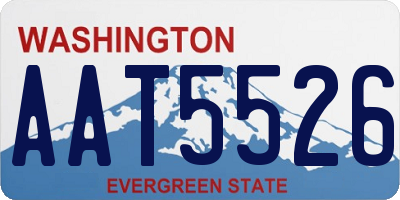 WA license plate AAT5526