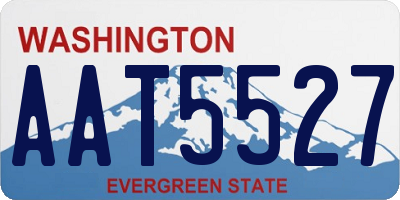 WA license plate AAT5527
