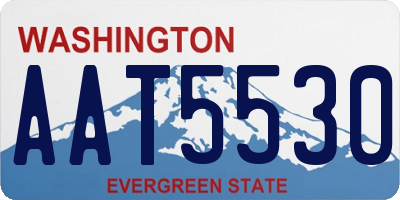 WA license plate AAT5530