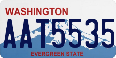 WA license plate AAT5535