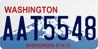 WA license plate AAT5548