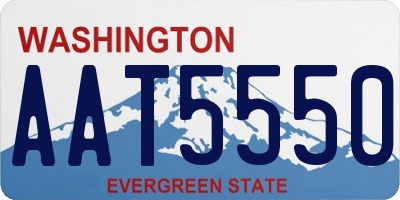 WA license plate AAT5550