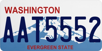 WA license plate AAT5552