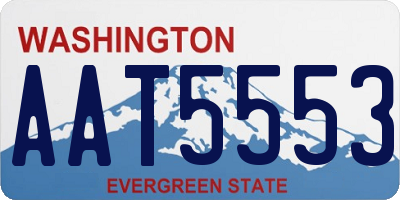 WA license plate AAT5553