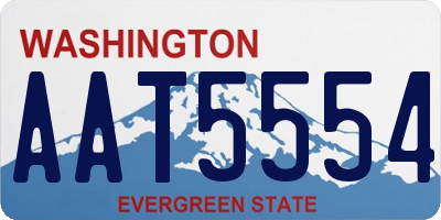 WA license plate AAT5554