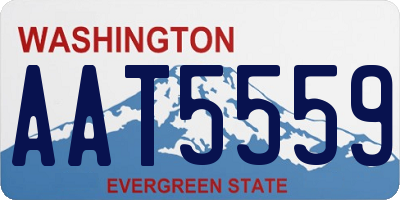 WA license plate AAT5559