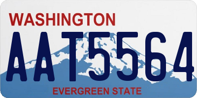 WA license plate AAT5564
