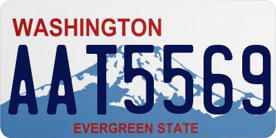 WA license plate AAT5569