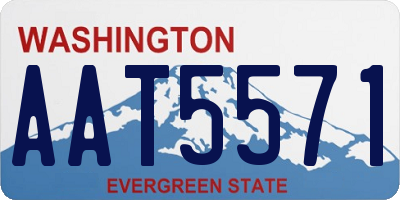 WA license plate AAT5571