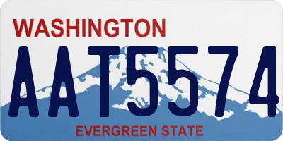 WA license plate AAT5574