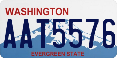 WA license plate AAT5576