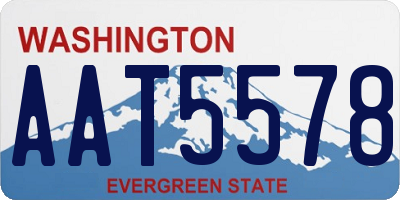 WA license plate AAT5578