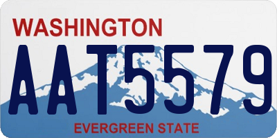WA license plate AAT5579
