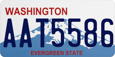WA license plate AAT5586