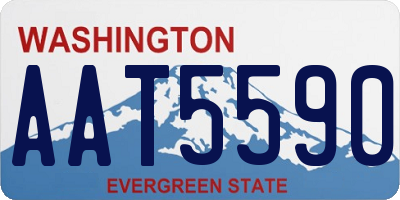 WA license plate AAT5590