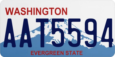 WA license plate AAT5594