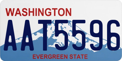 WA license plate AAT5596