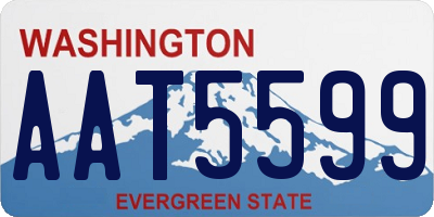 WA license plate AAT5599