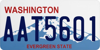 WA license plate AAT5601