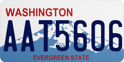 WA license plate AAT5606