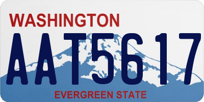 WA license plate AAT5617