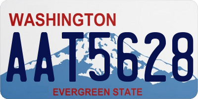 WA license plate AAT5628