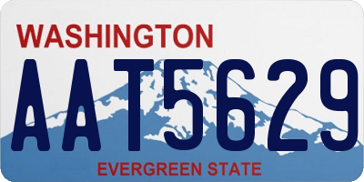 WA license plate AAT5629