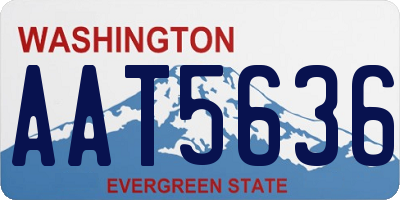 WA license plate AAT5636