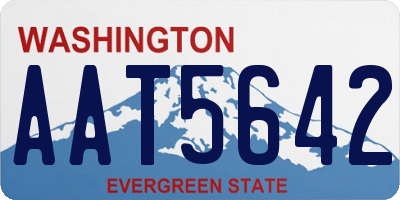 WA license plate AAT5642