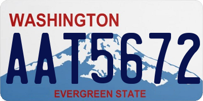 WA license plate AAT5672