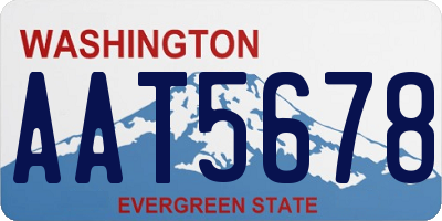 WA license plate AAT5678