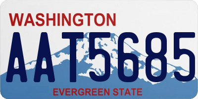 WA license plate AAT5685