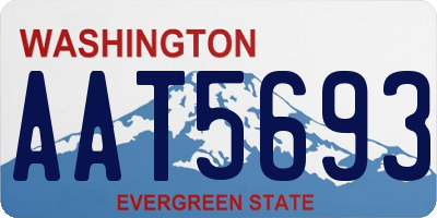 WA license plate AAT5693