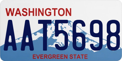 WA license plate AAT5698