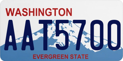 WA license plate AAT5700