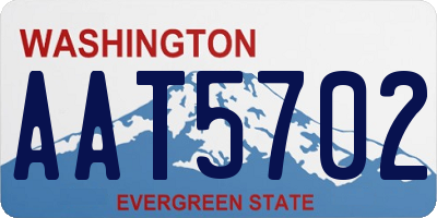 WA license plate AAT5702