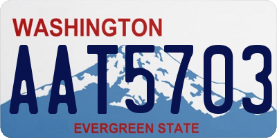 WA license plate AAT5703