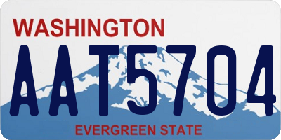 WA license plate AAT5704