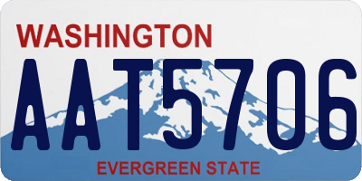 WA license plate AAT5706