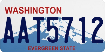 WA license plate AAT5712