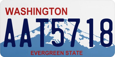 WA license plate AAT5718